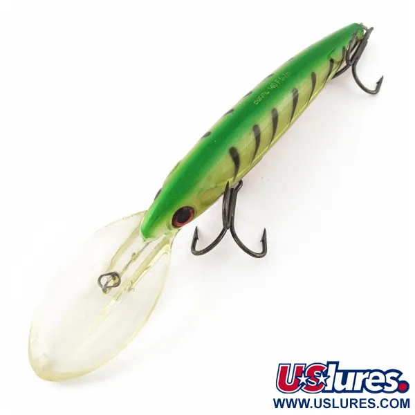 Vintage Wahoo X Deep Magnum 140, 1 1/2oz  Fire Tiger fishing lure #24390