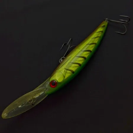 Vintage Wahoo X Deep Magnum 140, 1 1/2oz  Fire Tiger fishing lure #24390