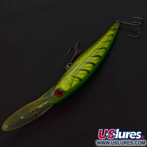 Vintage Wahoo X Deep Magnum 140, 1 1/2oz  Fire Tiger fishing lure #24390