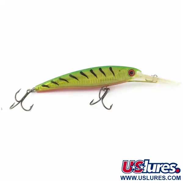 Vintage Wahoo X Deep Magnum 140, 1 1/2oz  Fire Tiger fishing lure #24390