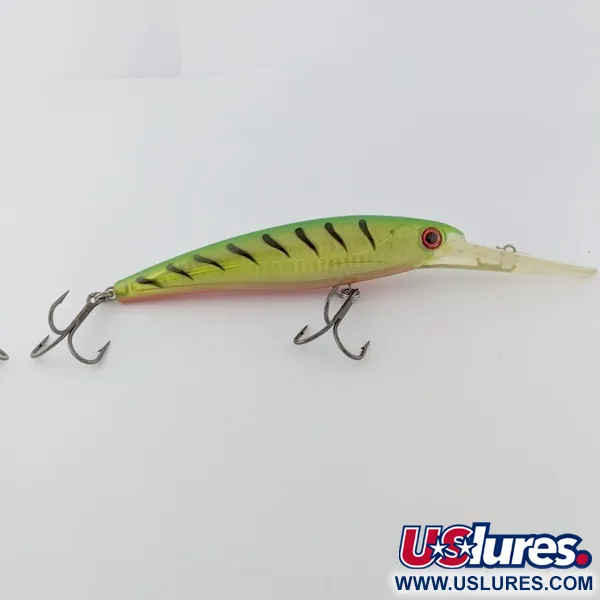 Vintage Wahoo X Deep Magnum 140, 1 1/2oz  Fire Tiger fishing lure #24390