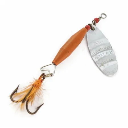 Vintage Abu Garcia Spinnaren Reflex, 1/4oz nickel/red spinning lure #24392