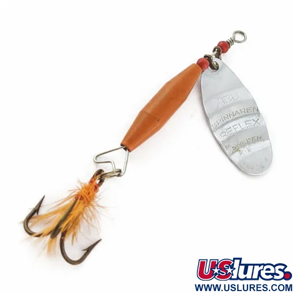 Vintage Abu Garcia Spinnaren Reflex, 1/4oz nickel/red spinning lure #24392