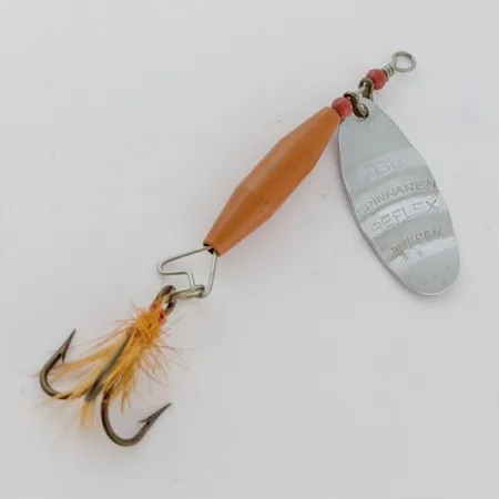 Vintage Abu Garcia Spinnaren Reflex, 1/4oz nickel/red spinning lure #24392