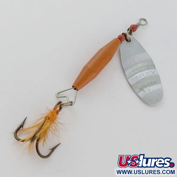 Vintage Abu Garcia Spinnaren Reflex, 1/4oz nickel/red spinning lure #24392