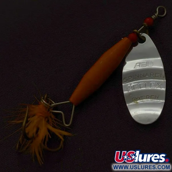 Vintage Abu Garcia Spinnaren Reflex, 1/4oz nickel/red spinning lure #24392
