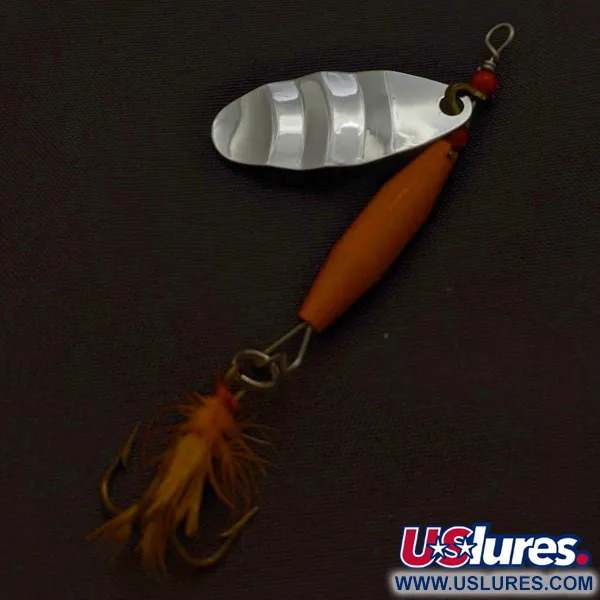 Vintage Abu Garcia Spinnaren Reflex, 1/4oz nickel/red spinning lure #24392