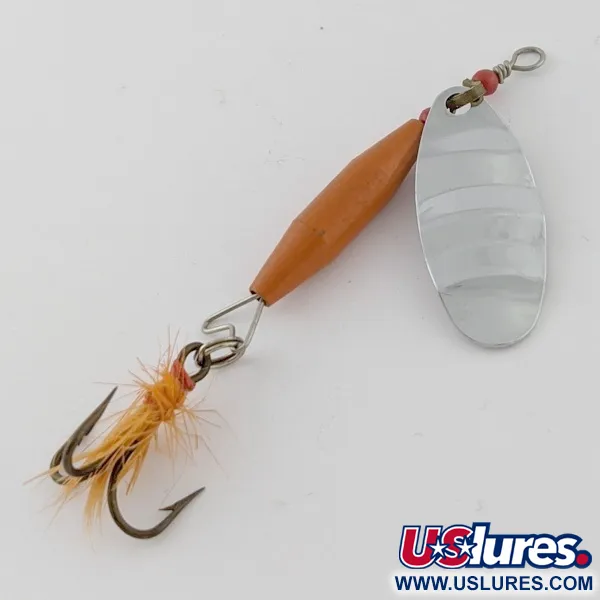 Vintage Abu Garcia Spinnaren Reflex, 1/4oz nickel/red spinning lure #24392