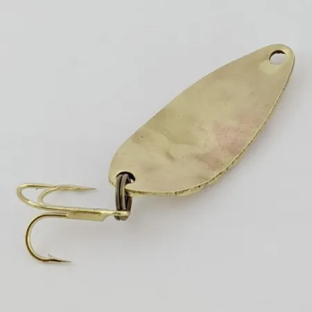 Vintage Acme Little Cleo bubbles, 1/8oz gold fishing spoon #24393