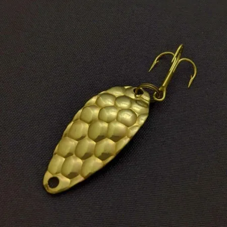 Vintage Acme Little Cleo bubbles, 1/8oz gold fishing spoon #24393