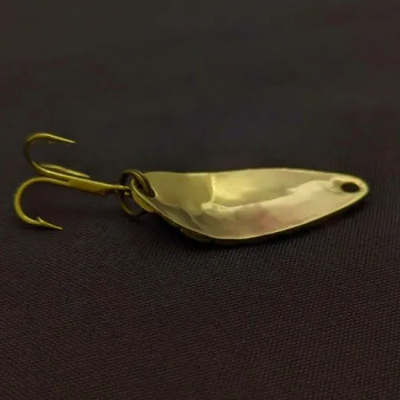 Vintage Acme Little Cleo bubbles, 1/8oz gold fishing spoon #24393