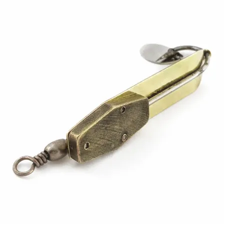 Vintage South Bend Trix-Oreno 596, 3/4oz gold fishing spoon #24395