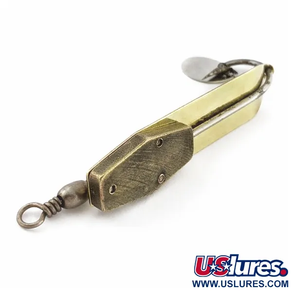 Vintage South Bend Trix-Oreno 596, 3/4oz gold fishing spoon #24395