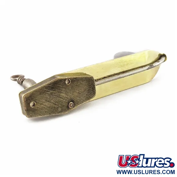 Vintage South Bend Trix-Oreno 596, 3/4oz gold fishing spoon #24395