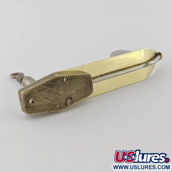 Vintage South Bend Trix-Oreno 596, 3/4oz gold fishing spoon #24395