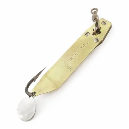 Vintage South Bend Trix-Oreno 596, 3/4oz gold fishing spoon #24395