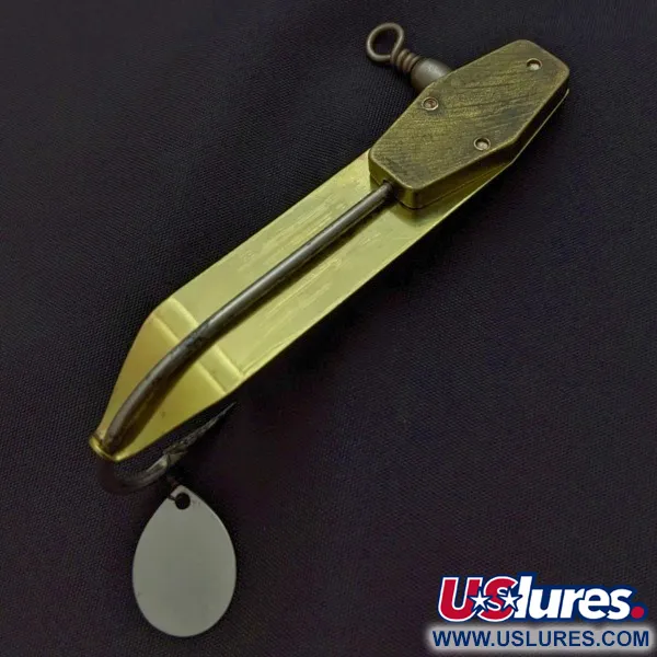 Vintage South Bend Trix-Oreno 596, 3/4oz gold fishing spoon #24395