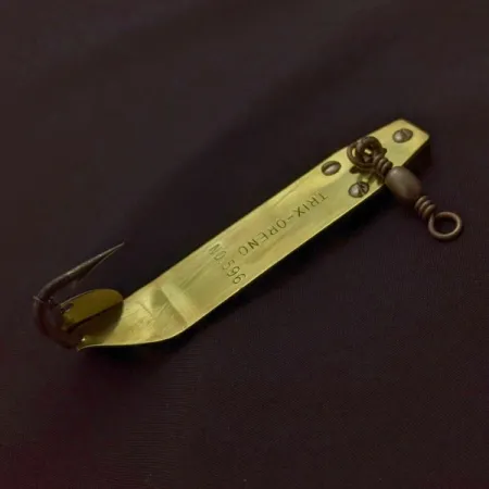 Vintage South Bend Trix-Oreno 596, 3/4oz gold fishing spoon #24395