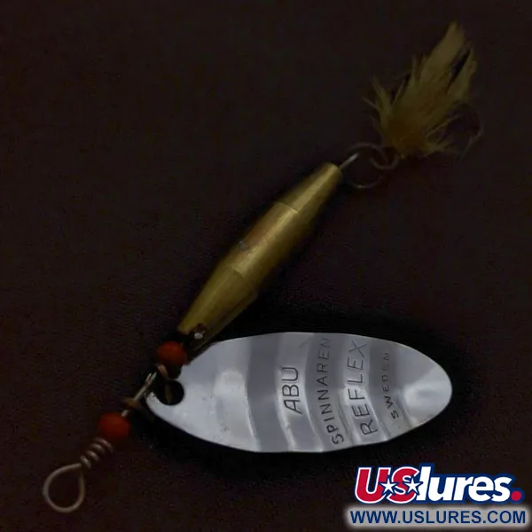 Vintage Abu Garcia Spinnaren Reflex, 1/4oz nickel spinning lure #24397