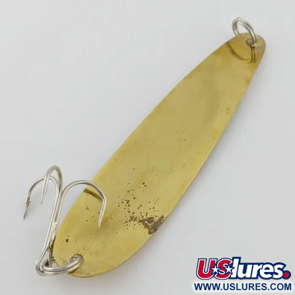 Vintage Hicks Tackle, 2/5oz gold fishing spoon #24399