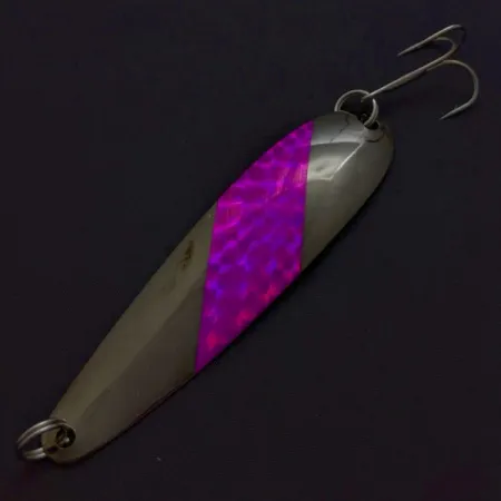 Vintage Hicks Tackle, 2/5oz black/purple fishing spoon #24401