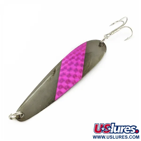 Vintage Hicks Tackle, 2/5oz black/purple fishing spoon #24401