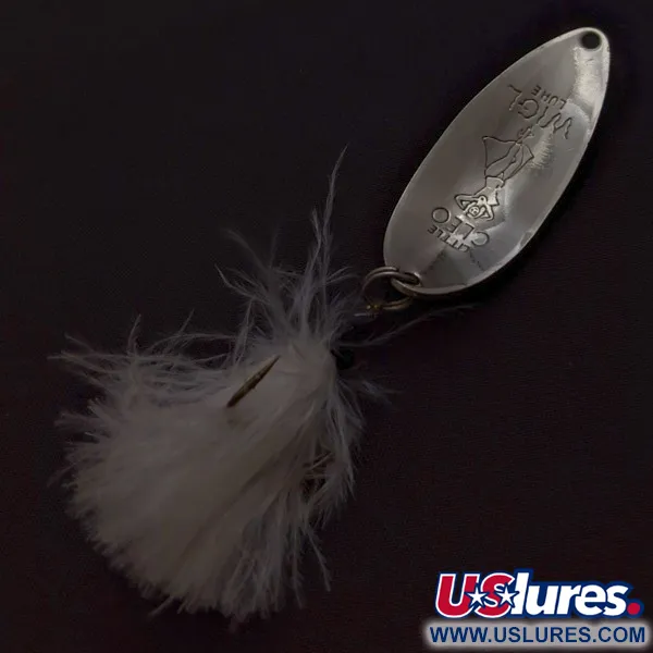 Vintage Seneca Little Cleo (Hula Girl), 1/2oz nickelred fishing spoon #24403