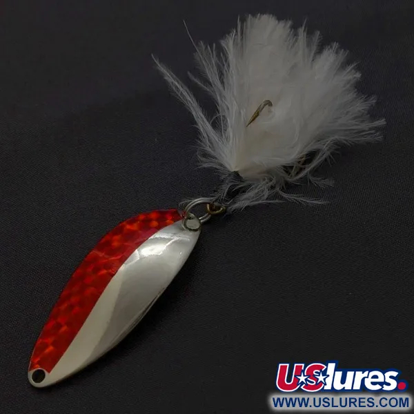 Vintage Seneca Little Cleo (Hula Girl), 1/2oz nickelred fishing spoon #24403