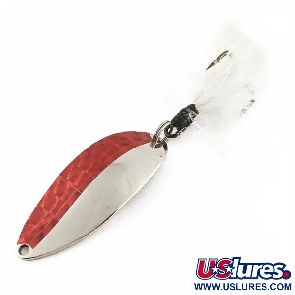 Vintage Seneca Little Cleo (Hula Girl), 1/2oz nickelred fishing spoon #24403