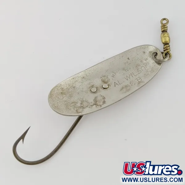 Vintage Other Al Wilson Wilson's Fluted Wobbler, 1/8oz  Nickel fishing spoon #24423