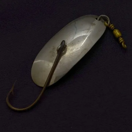 Vintage Other Al Wilson Wilson's Fluted Wobbler, 1/8oz  Nickel fishing spoon #24423