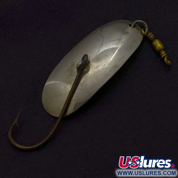 Vintage Other Al Wilson Wilson's Fluted Wobbler, 1/8oz  Nickel fishing spoon #24423
