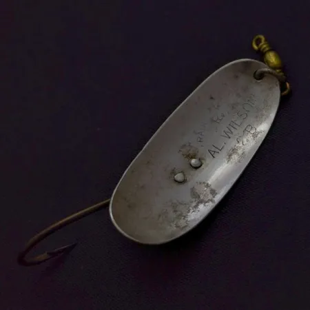 Vintage Other Al Wilson Wilson's Fluted Wobbler, 1/8oz  Nickel fishing spoon #24423