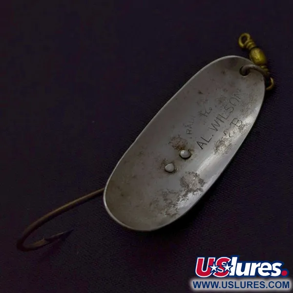 Vintage Other Al Wilson Wilson's Fluted Wobbler, 1/8oz  Nickel fishing spoon #24423