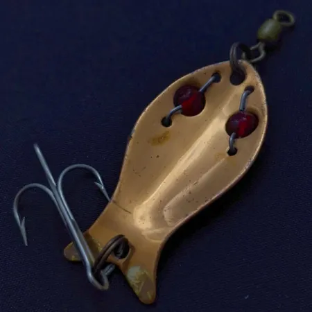 Vintage Hay Tails, 1/3oz copper/red fishing spoon #24424