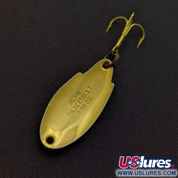 Vintage Acme Thunderbolt, 1/8oz gold fishing spoon #24426
