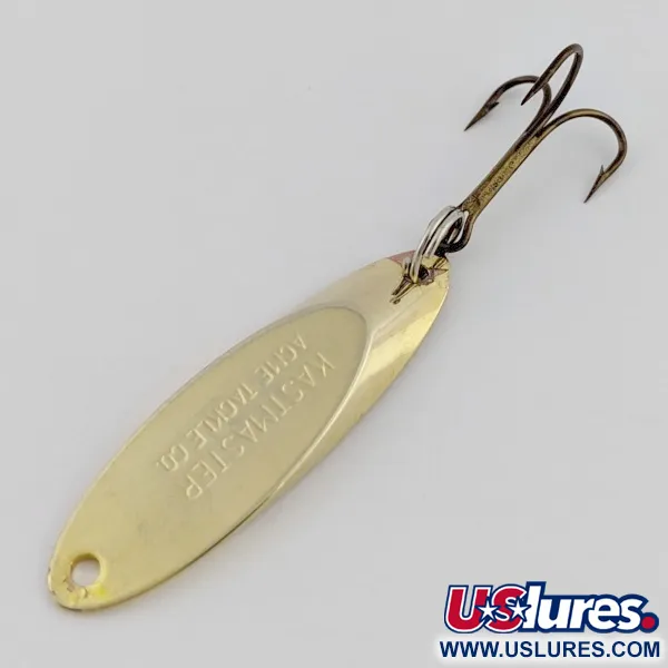 Vintage Acme Kastmaster, 1/4oz gold fishing spoon #24427