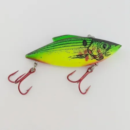 Vintage Bill Lewis Rat-L-Trap, 3/4oz 373 chartreuse bleeding fishing lure #24433