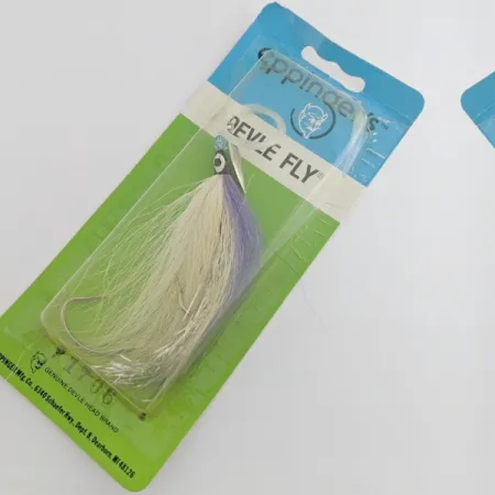 Eppinger Devle Fly Trolling Rig, Nickel White Purple, Bucktail, #24438