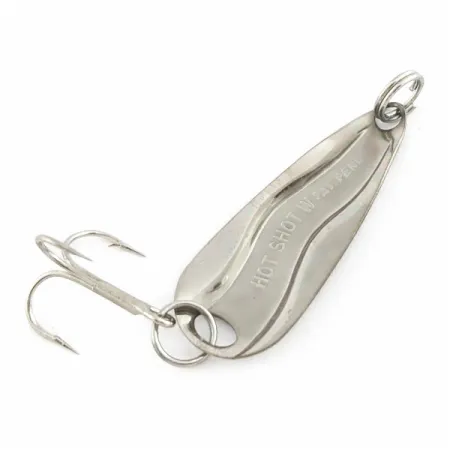 Vintage Luhr Jensen Hot Shot W Spoon, Nickel, 3/64 oz (1.3 g), #24441