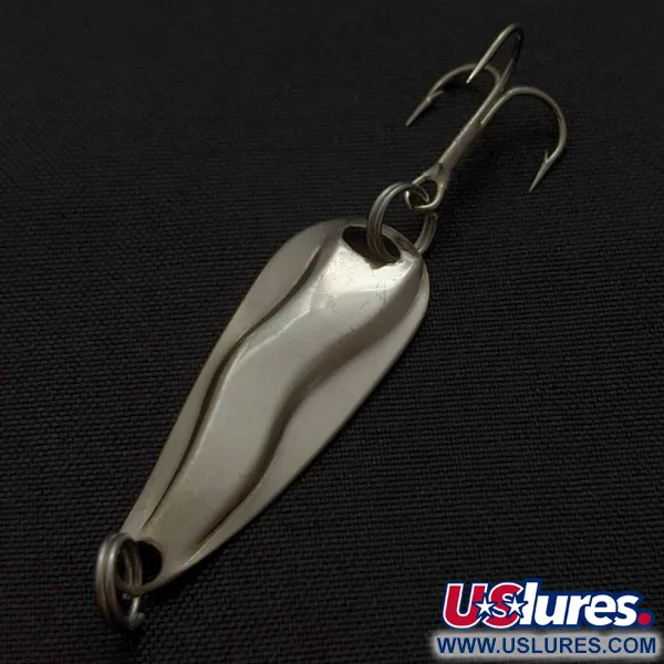 Vintage Luhr Jensen Hot Shot W Spoon, Nickel, 3/64 oz (1.3 g), #24441