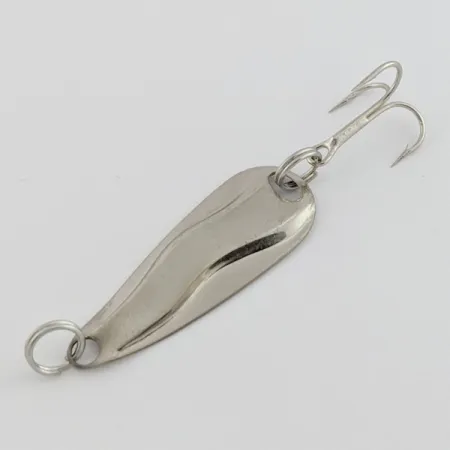 Vintage Luhr Jensen Hot Shot W Spoon, Nickel, 3/64 oz (1.3 g), #24441