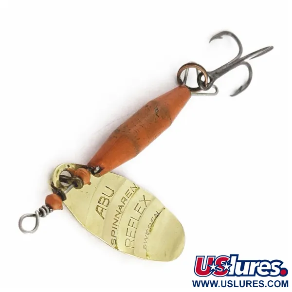 Vintage Abu Garcia Reflex Spinner, Brass/Red, 1/4 oz (7g), #24456