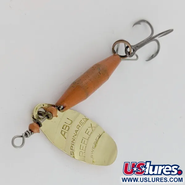 Vintage Abu Garcia Reflex Spinner, Brass/Red, 1/4 oz (7g), #24456