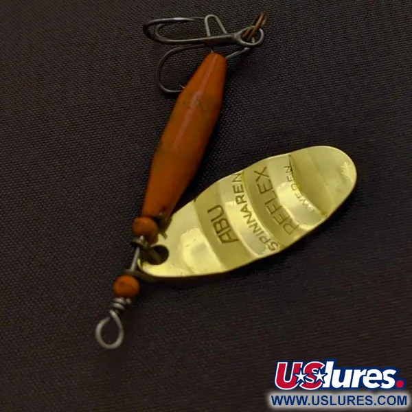 Vintage Abu Garcia Reflex Spinner, Brass/Red, 1/4 oz (7g), #24456