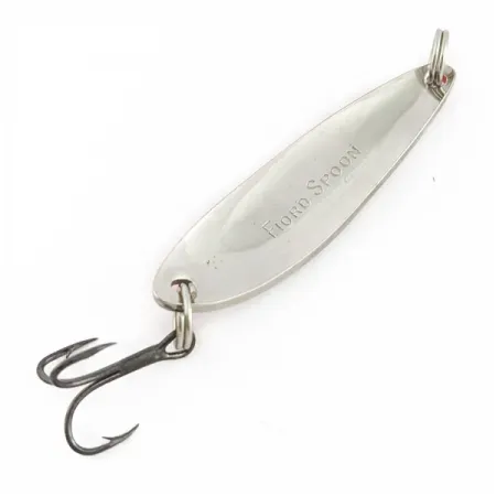 Vintage Acme Fiord Spoon, Nickel, Orange, 1/4 oz (7 g), Stamped, #24458