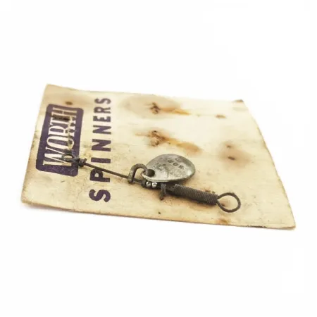 Vintage Worth #0 Spinner, Nickel, 1/64 oz (0.5 g), Stamped Blade, #24488