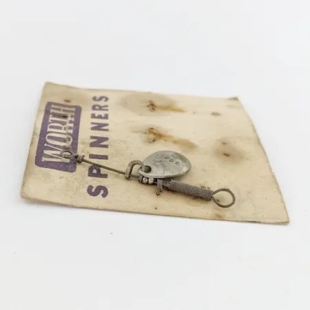 Vintage Worth #0 Spinner, Nickel, 1/64 oz (0.5 g), Stamped Blade, #24488