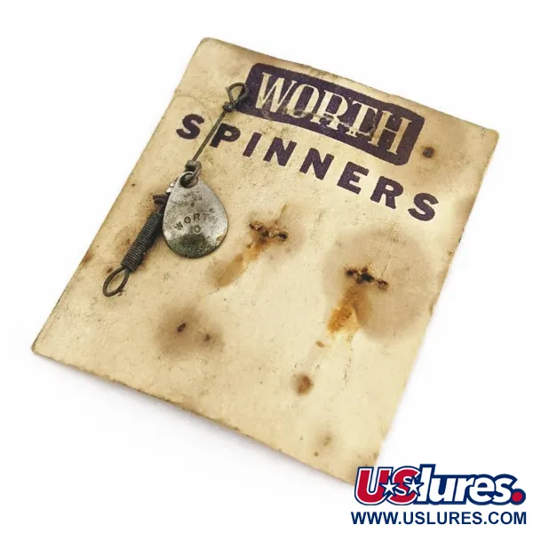 Vintage Worth #0 Spinner, Nickel, 1/64 oz (0.5 g), Stamped Blade, #24488