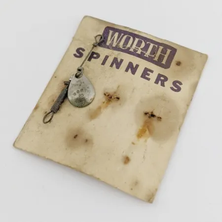 Vintage Worth #0 Spinner, Nickel, 1/64 oz (0.5 g), Stamped Blade, #24488